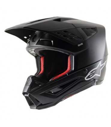 Casco motocross Alpinestars SM5 solid nero opaco