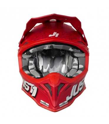 Casque cross Just-1 J39 Kinetic Camo rouge