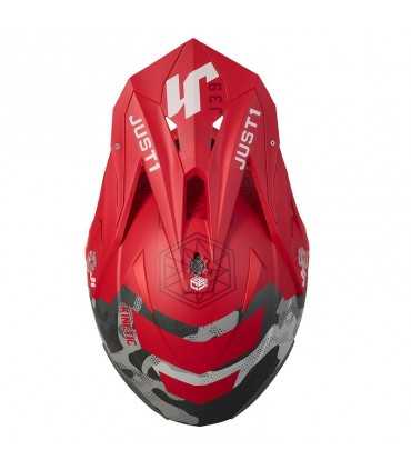 Casque cross Just-1 J39 Kinetic Camo rouge