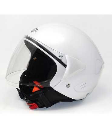 Ein Micro pearl white Jet Helm