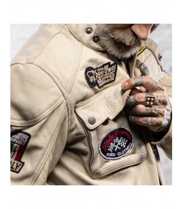 VESTE EN CUIR HOLY FREEDOM QUATTRO BLANC