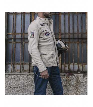 VESTE EN CUIR HOLY FREEDOM QUATTRO BLANC