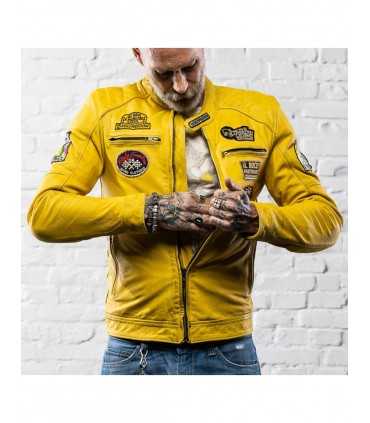 HOLY FREEDOM ZERO Evolution LEATHER JACKET YELLOW