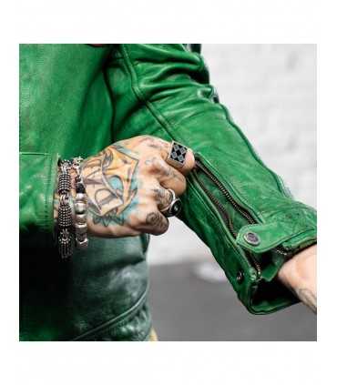 VESTE EN CUIR HOLY FREEDOM ZERO GREEN EVOLUTION