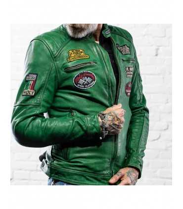 GIACCA IN PELLE HOLY FREEDOM ZERO GREEN EVOLUTION