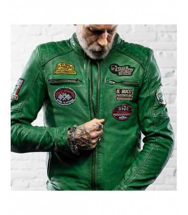 GIACCA IN PELLE HOLY FREEDOM ZERO GREEN EVOLUTION