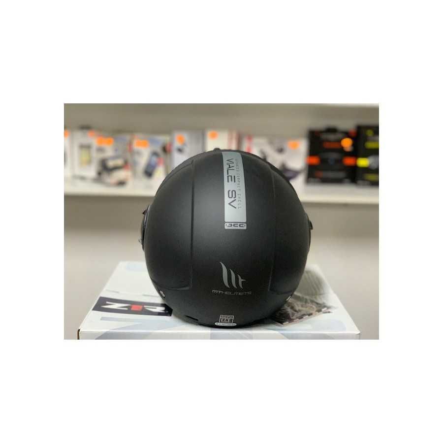 CASCO JET MT VIALE SV SOLID A1 MATT BLACK - Vuit Cilindres