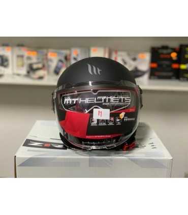 Casco jet MT Helmets Viale Sv Solid A1 nero opaco