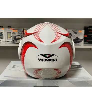 Casco jet Vemar Breeze bianco rosso