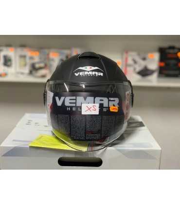 Casco jet Vemar VH nero opaco