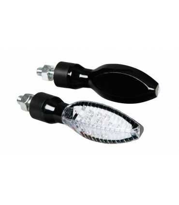 Apprroved Pair of indicators led Lampa Kinesis noir glass White ECE APPROVED