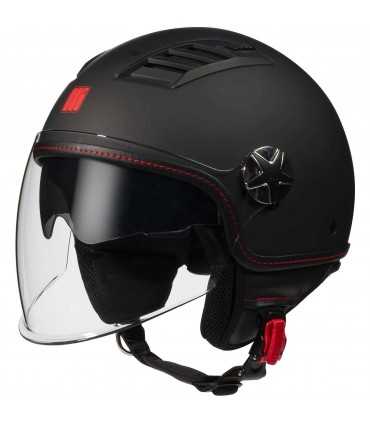 Jet Motocubo Buenos Aires with visor black matt