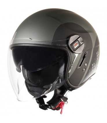 Casque jet Origine Alpha Track vert matt