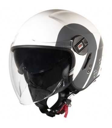 Casco jet Origine Alpha Track bianco