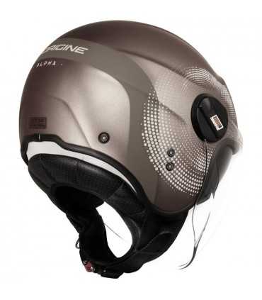 Casque jet Origine Alpha Track marron matt