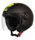 Casco jet Origine Neon Scoop nero opaco giallo