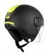 Casco jet Origine Neon Scoop nero opaco giallo