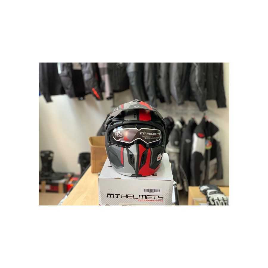 Casque moto cross simple ecran transformable avec mentonniere amovible MT  Helmets Streetfighter Sv Twin C5 (Ece 22.06) - Cross - Casques -  Tout-terrain