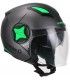 Casco jet Cgm ILLINOIS Sport nero verde opaco