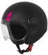 Casco jet Origine Neon easy nero opaco pink