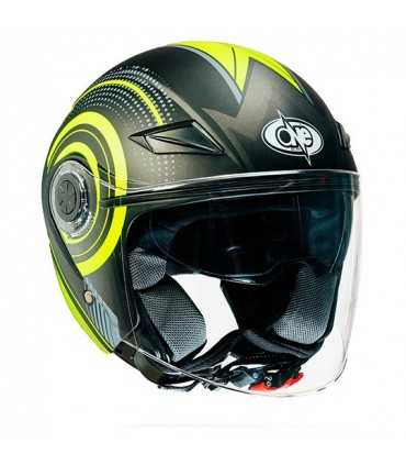 One Alfa multi schwarz gelb Jet Helm