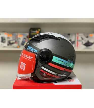 Casco jet LS2 Airflow Ronnie titanio opaco