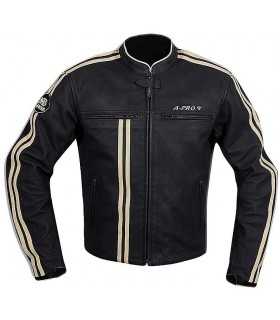 A-Pro Bandidos leather jacket black white
