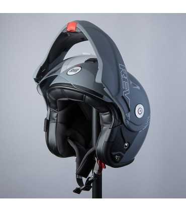 Casco moto apribile Bhr Reverse grigio opaco