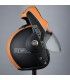 Casque moto modulaire Bhr Reverse Cool noir matt orange