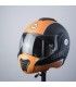 Casco moto apribile Bhr Reverse Cool nero opaco arancio