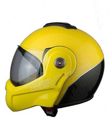 Casco moto apribile Bhr Reverse giallo nero