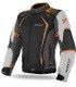 Giacca moto Seventy JR-47 nero arancio