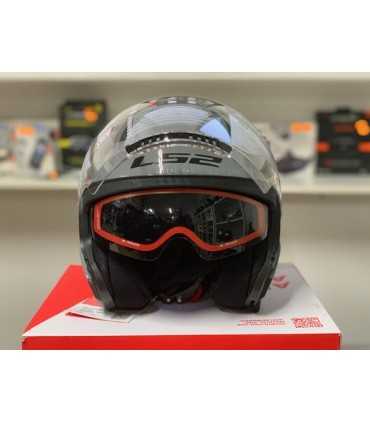 Casque jet LS2 Copter gris nardo