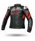 Spyke Estoril Evo leather jacket black red