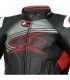 Spyke Estoril Evo leather jacket black red