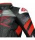 Spyke Estoril Evo leather jacket black red