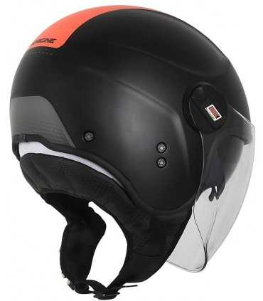 Origine Alpha Next Jet Helm schwarz matt rot