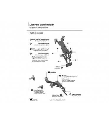 V PARTS portatarga Honda CB500X