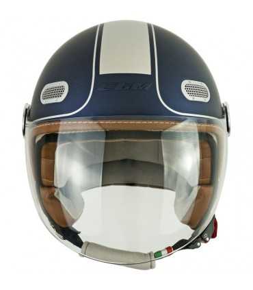 Casco jet Cgm Globo vintage blu opaco