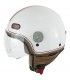 Casque jet Cgm Globo vintage blanc bordeaux visiere court