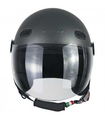 Casco jet Cgm Globo antracite opaco