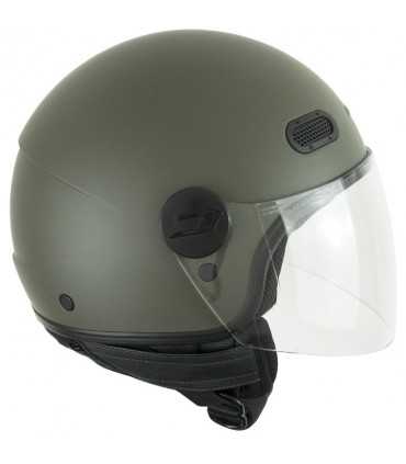 Casco jet Cgm Globo verde opaco