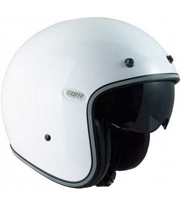 Casco jet in fibra Cgm Porto bianco glitterato