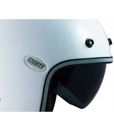 Casco jet in fibra Cgm Porto bianco glitterato