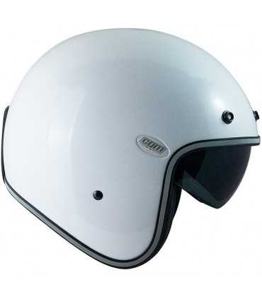 Casco jet in fibra Cgm Porto bianco glitterato