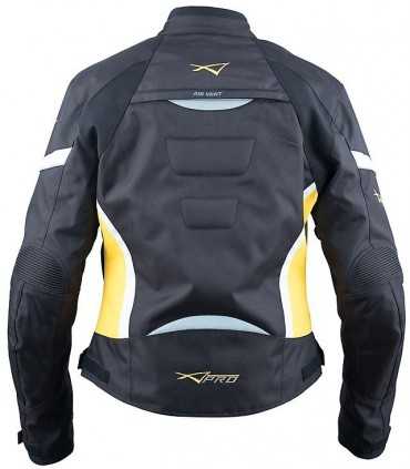 Veste femme moto A-Pro Hassen noir jaune