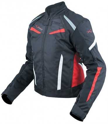 Veste femme moto A-Pro Hassen noir rouge