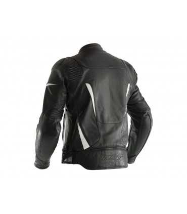 RST GT ce leather jacket black white