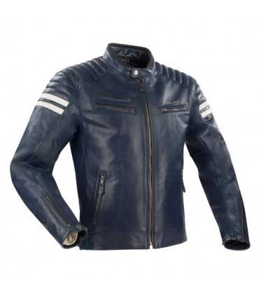 Giacca in pelle moto Segura Funky blu