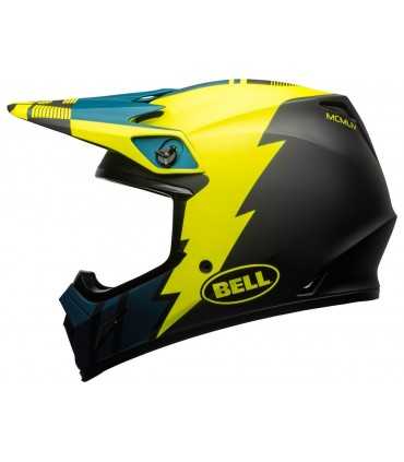 Casco Cross Bell MX-9 Mips Strike blu giallo opaco